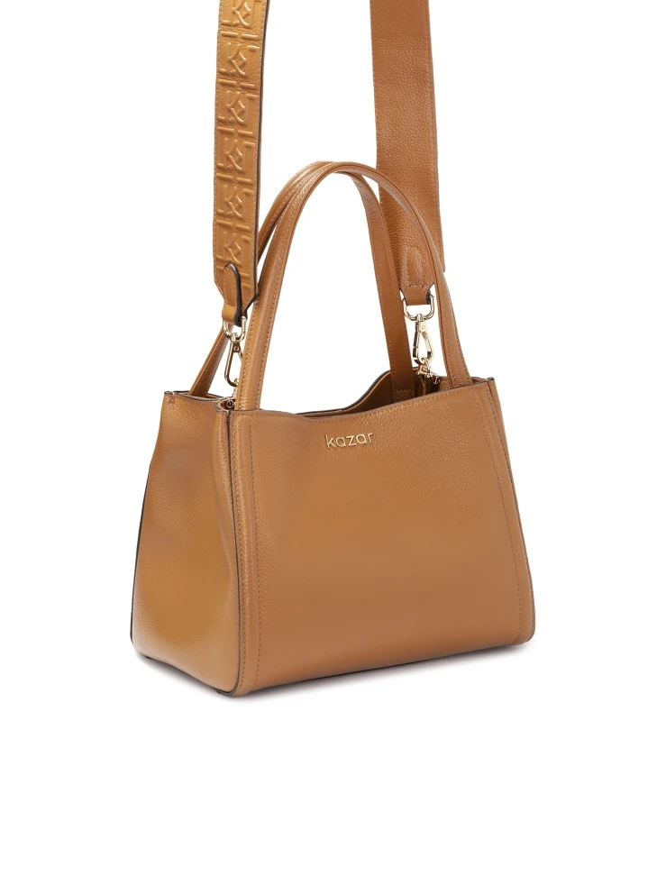 Kazar Brown Soft Leather Handbag