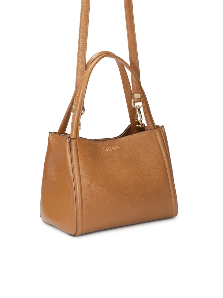 Kazar Brown Soft Leather Handbag