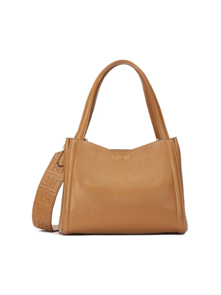 kazar Brown soft leather handbag