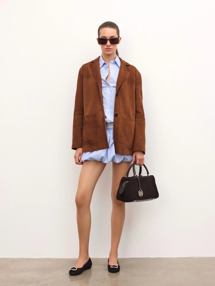 Kazar Brown Suede Ballerinas