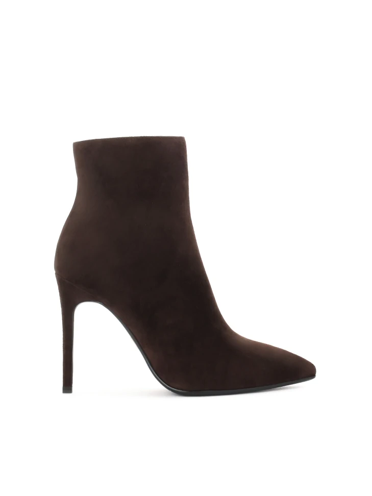 kazar Brown suede boots with a slender heel