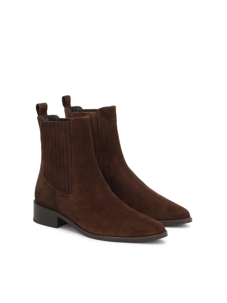 Kazar Brown Suede Leather Chelsea Boots