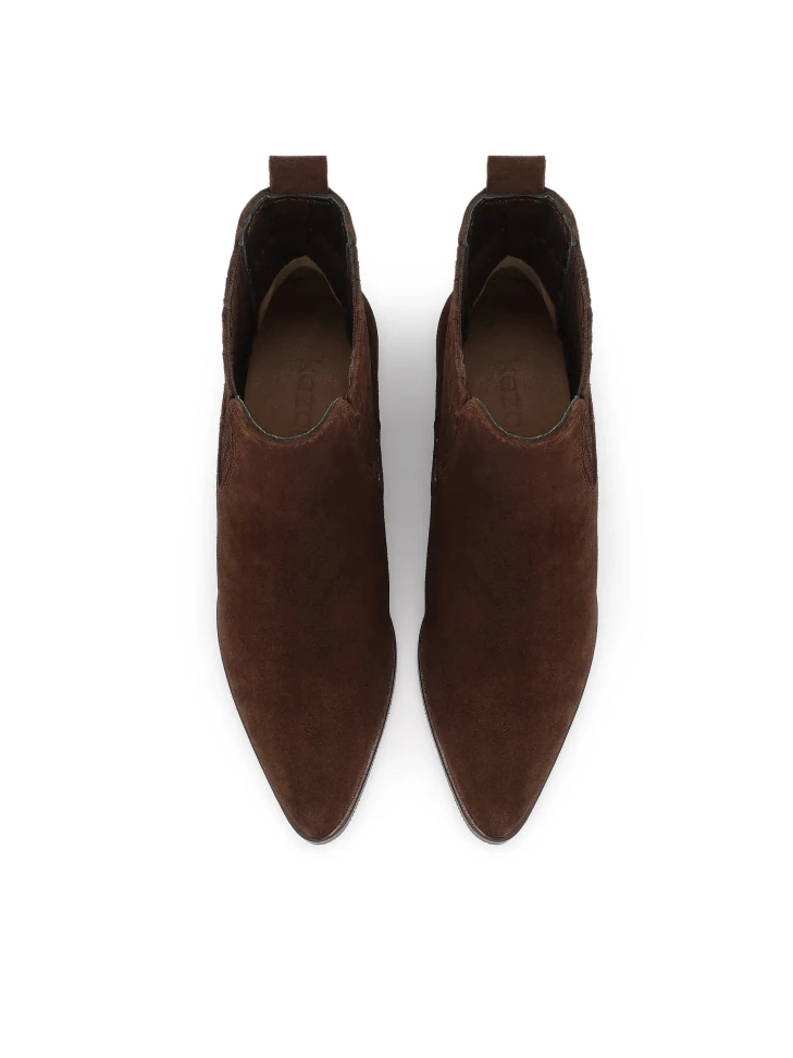Kazar Brown Suede Leather Chelsea Boots