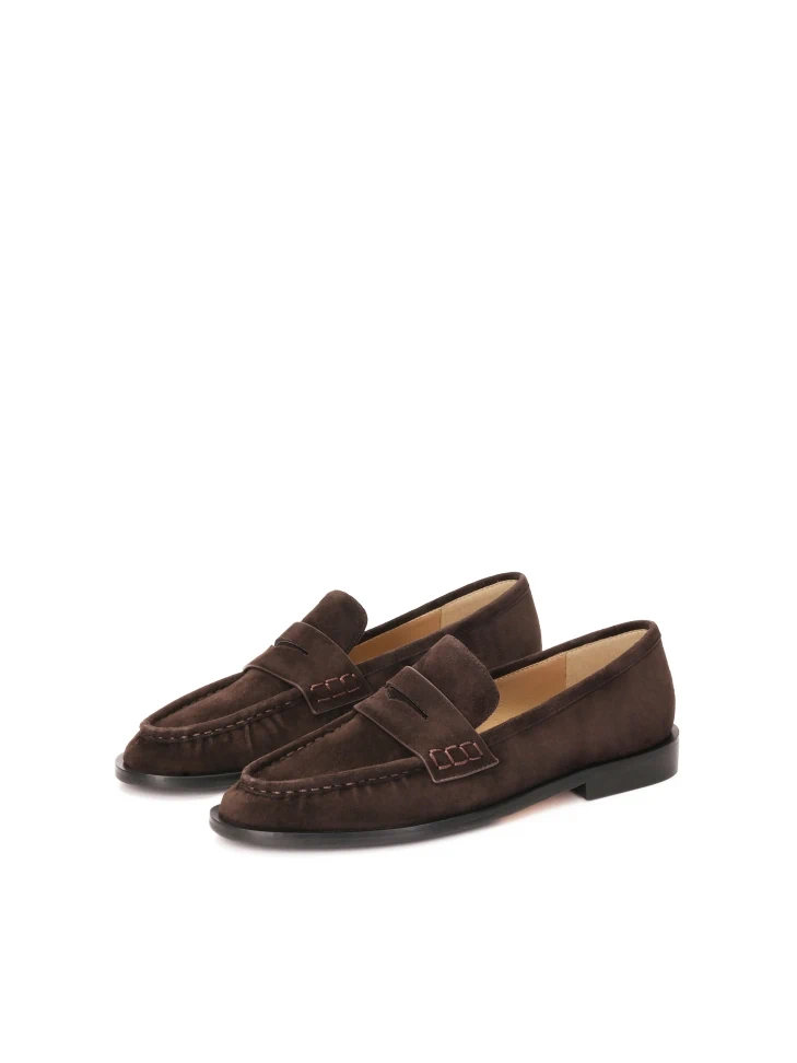 Kazar Brown Suede Loafers
