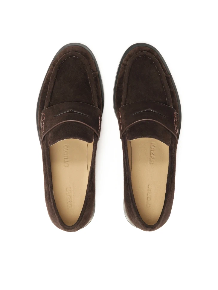 Kazar Brown Suede Loafers