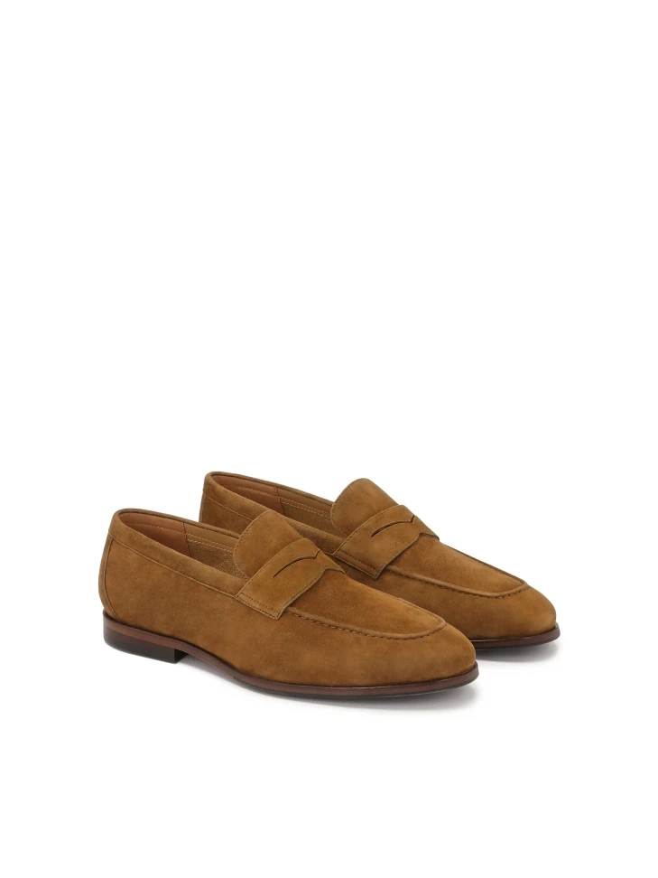 Kazar Brown Suede Minimal Loafers