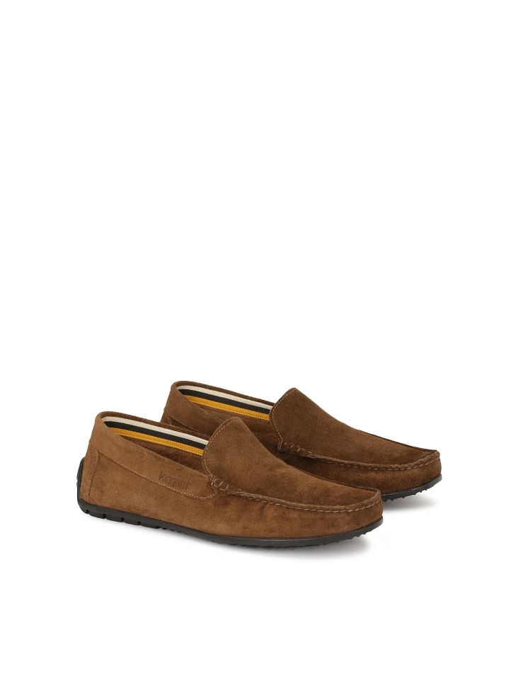 Kazar Brown Suede Moccasins