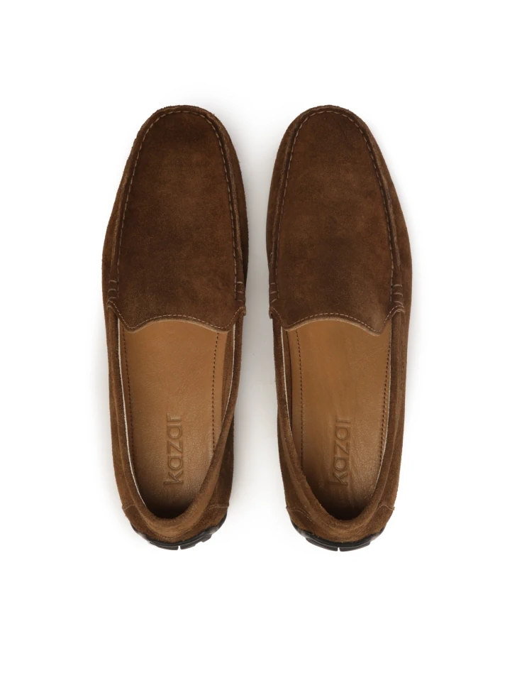 Kazar Brown Suede Moccasins