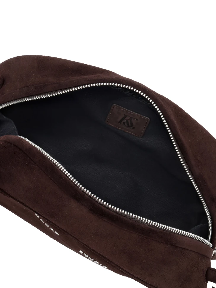 Kazar Brown Suede Shoulder Bag