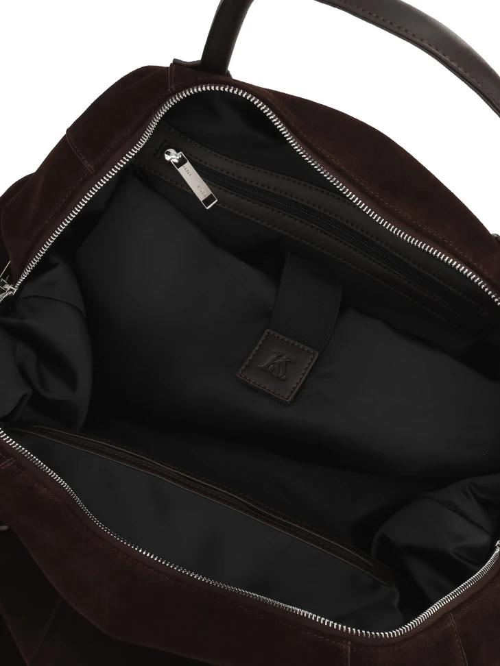 Kazar Brown Suede Travel Bag