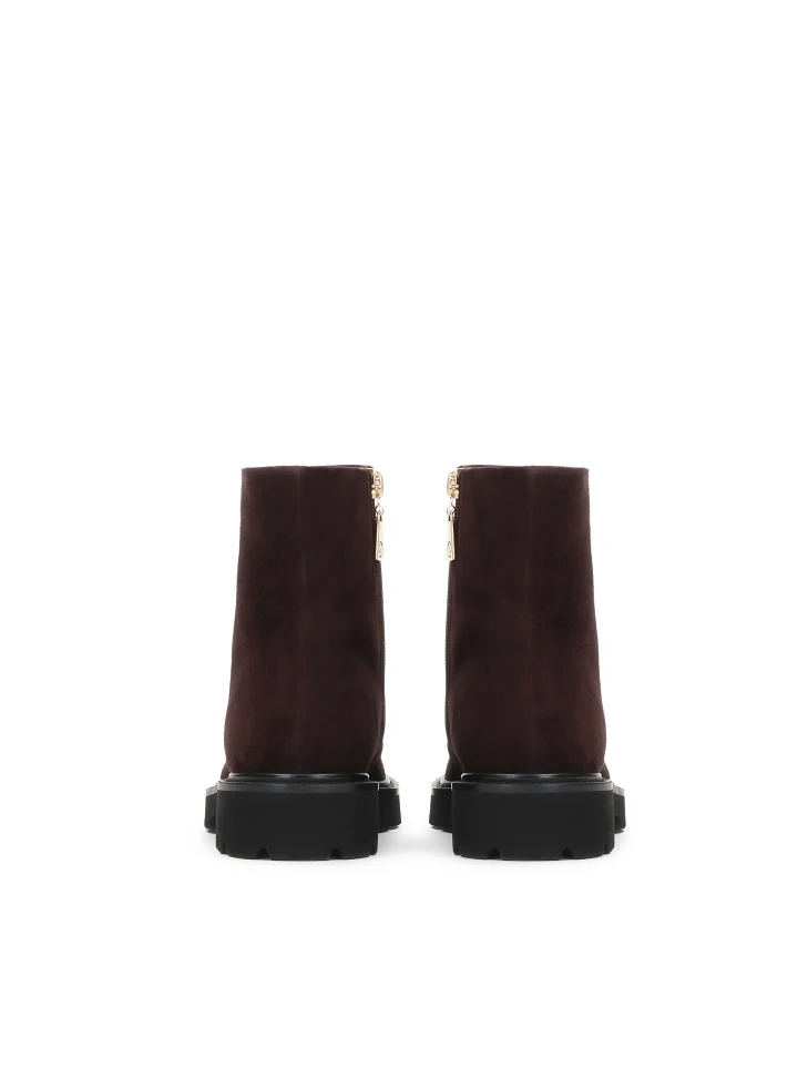 Kazar Brown Suede Zip-up Boots