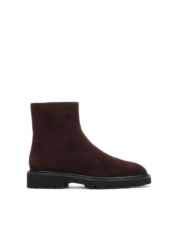 kazar Brown suede zip-up boots