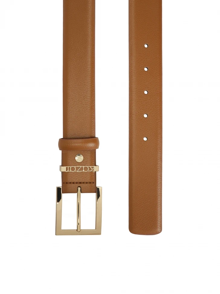 Kazar Brown Wide Smooth Leather Belt