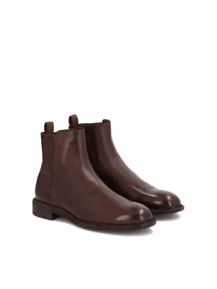 Kazar Brown Zipped Boots With Leather Sole