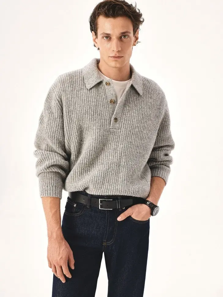 Kazar Business Black Belt With Silver Buckle