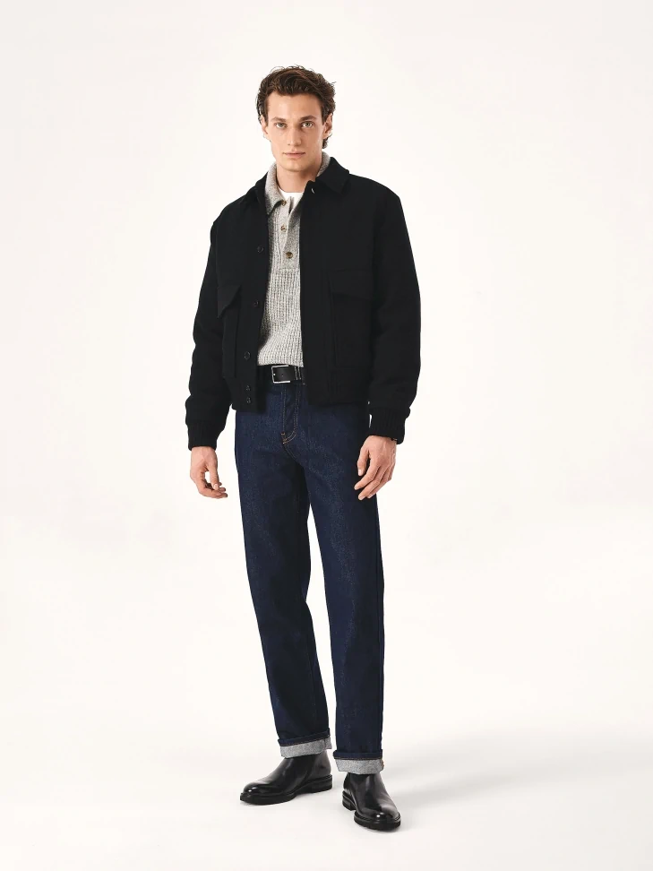 Kazar Business Black Belt With Silver Buckle