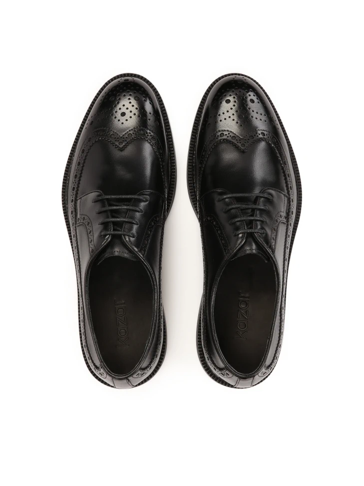 Kazar Business Black Men's Brogue Shoes