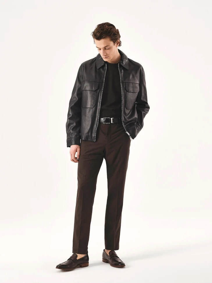 Kazar Business Brown Loafers With Shaded Upper