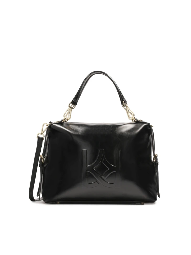 kazar Capacious black leather handbag