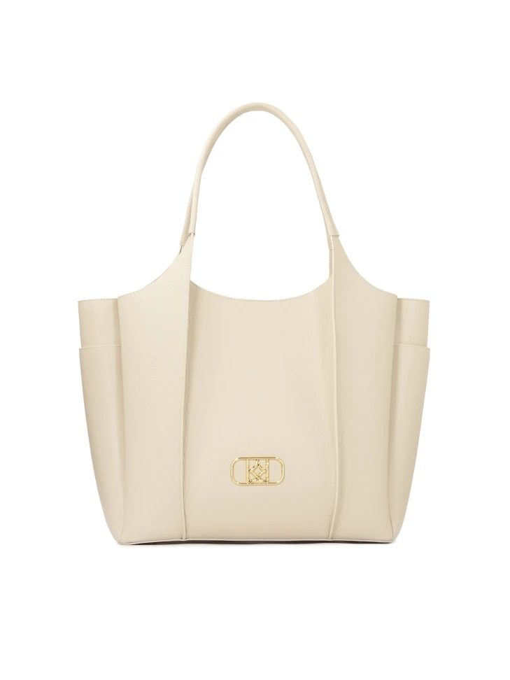 kazar Capacious cream shoulder bag