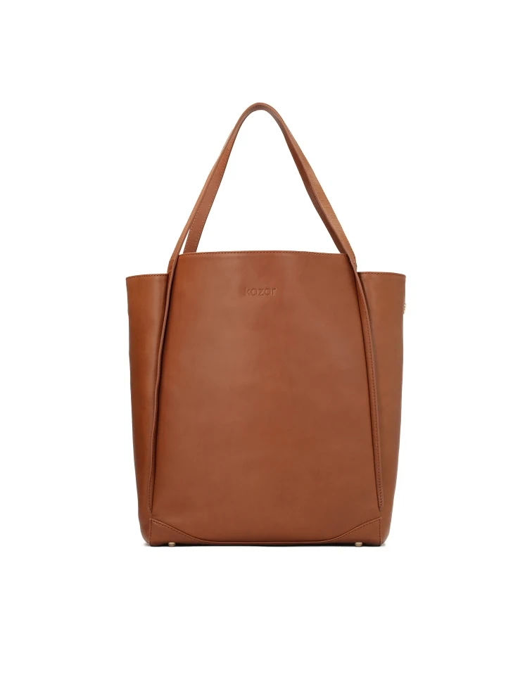 kazar Capacious leather handbag in minimal style