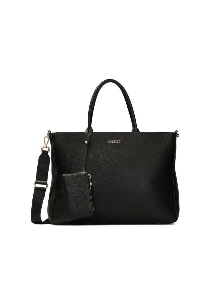 kazar Capacious leather handbag with pouch
