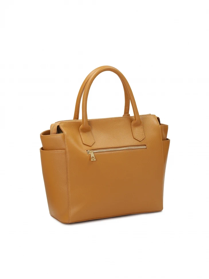 Kazar Capacious Light Brown Leather Handbag