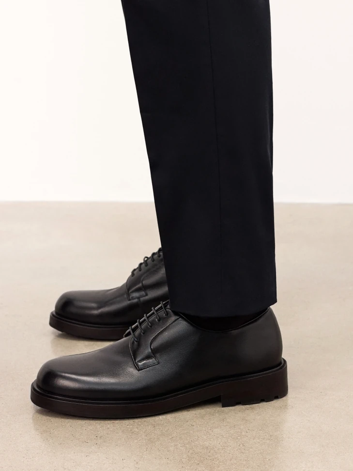 Kazar Casual Black Derby Shoes