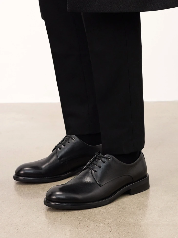 Kazar Casual Black Leather Shoes