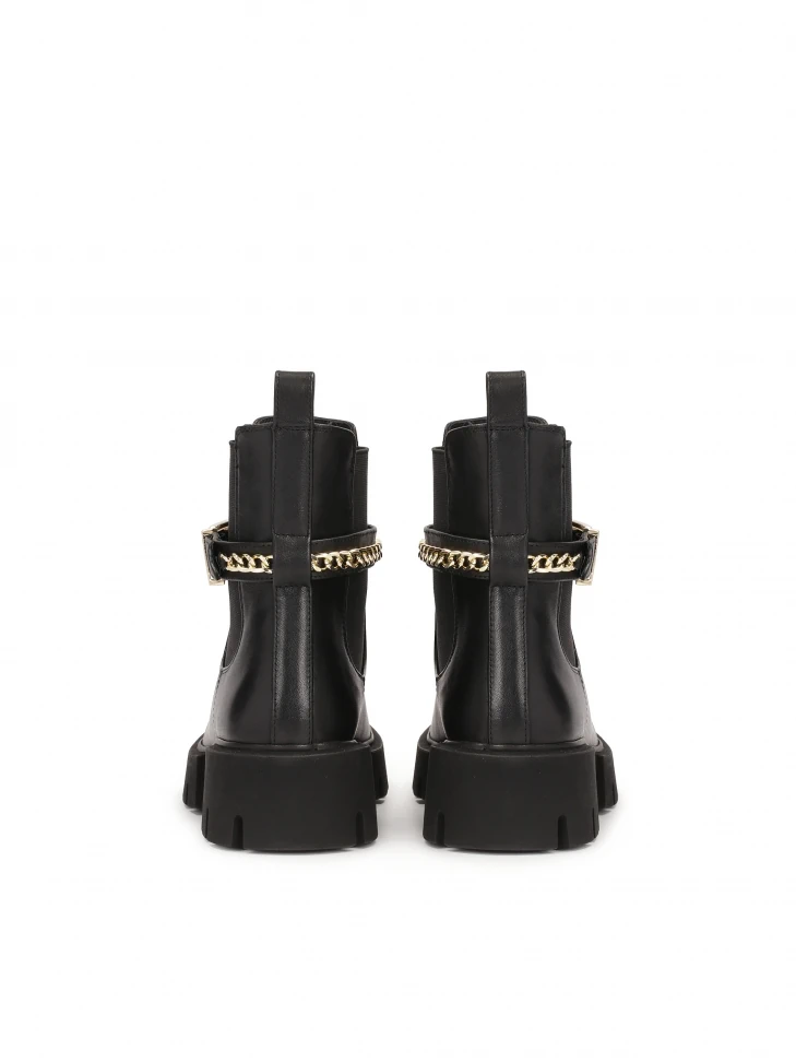 Kazar Chelsea Boots With Decorative Belt And Chain