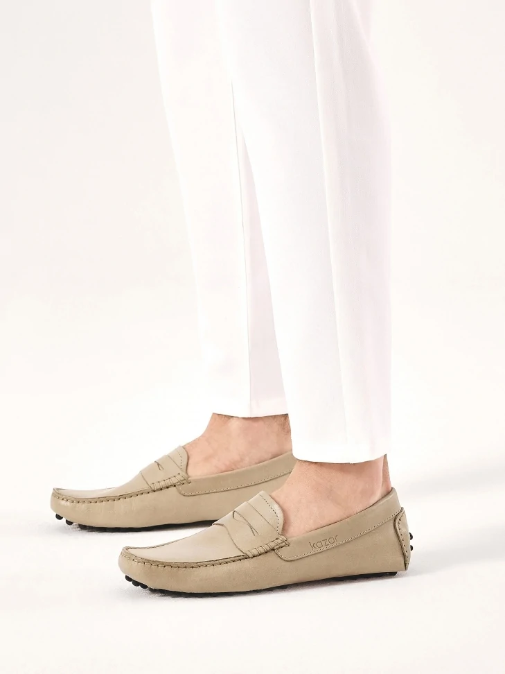 Kazar Classic Beige Driving Mocs