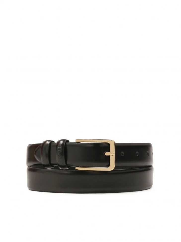 kazar Classic black belt with gold buckle