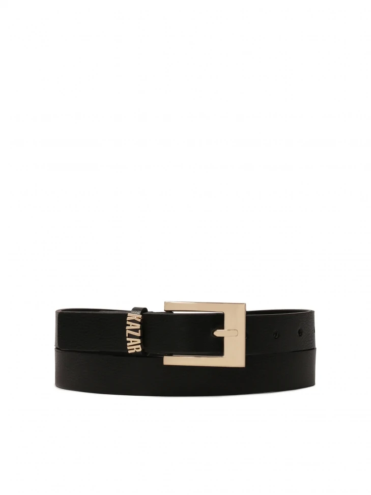 kazar Classic black belt with logoed belt loop