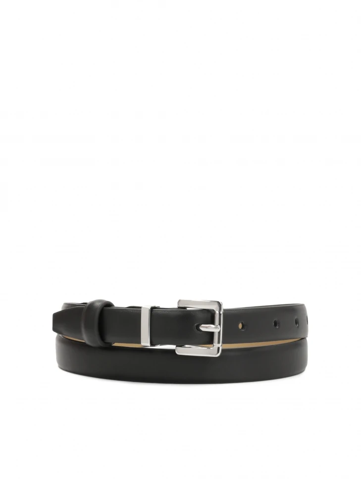 kazar Classic black belt with silver buckle