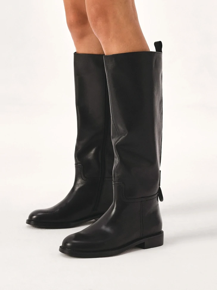 Kazar Classic Black Boots On A Flat Sole