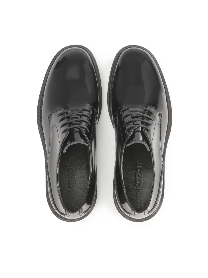 Kazar Classic Black Derby Shoes