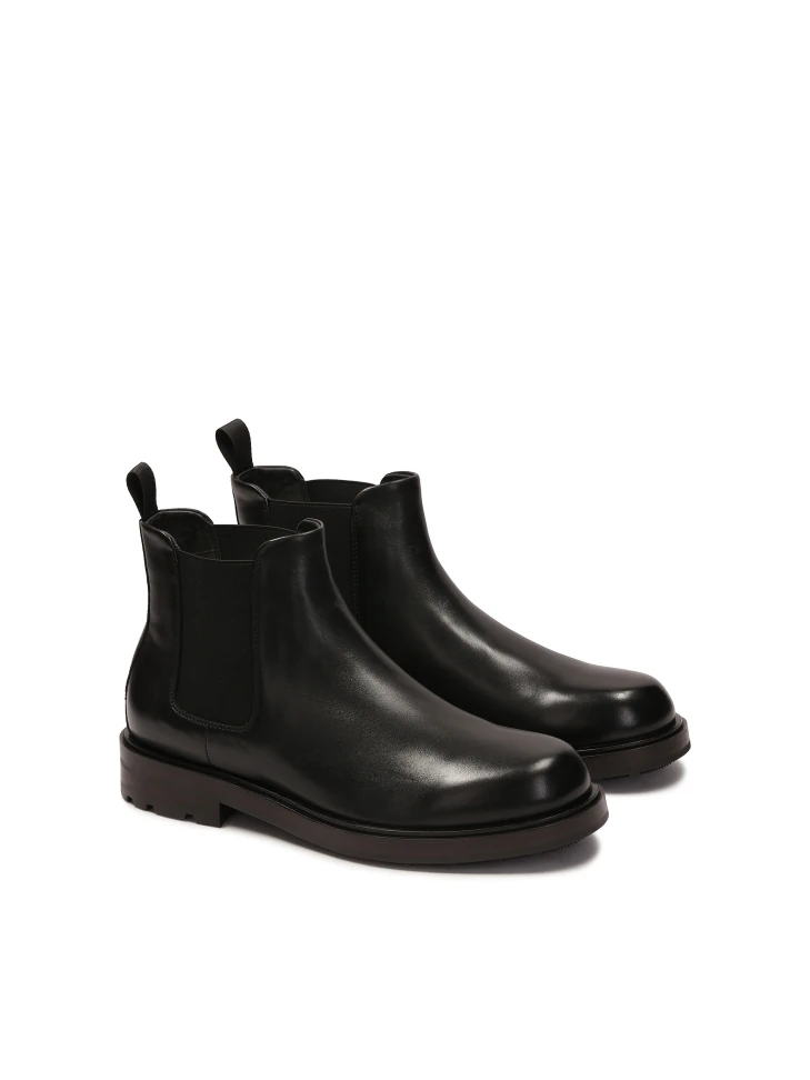 Kazar Classic Black Leather Chelsea Boots