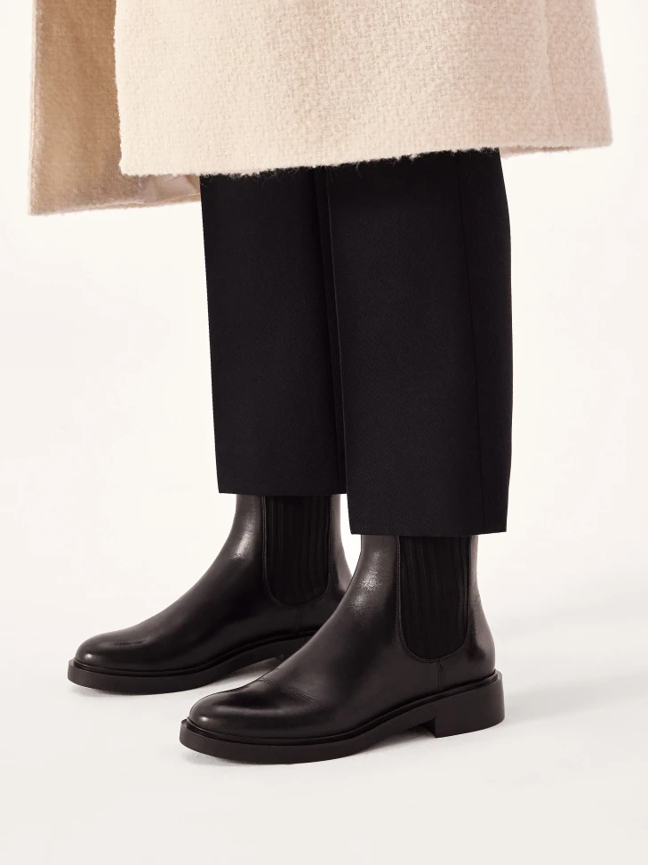 Kazar Classic Black Leather Chelsea Boots