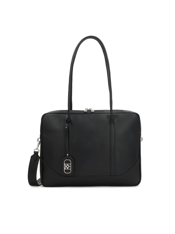kazar Classic black leather laptop bag