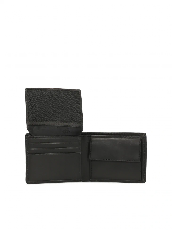 Kazar Classic Black Leather Men's Wallet