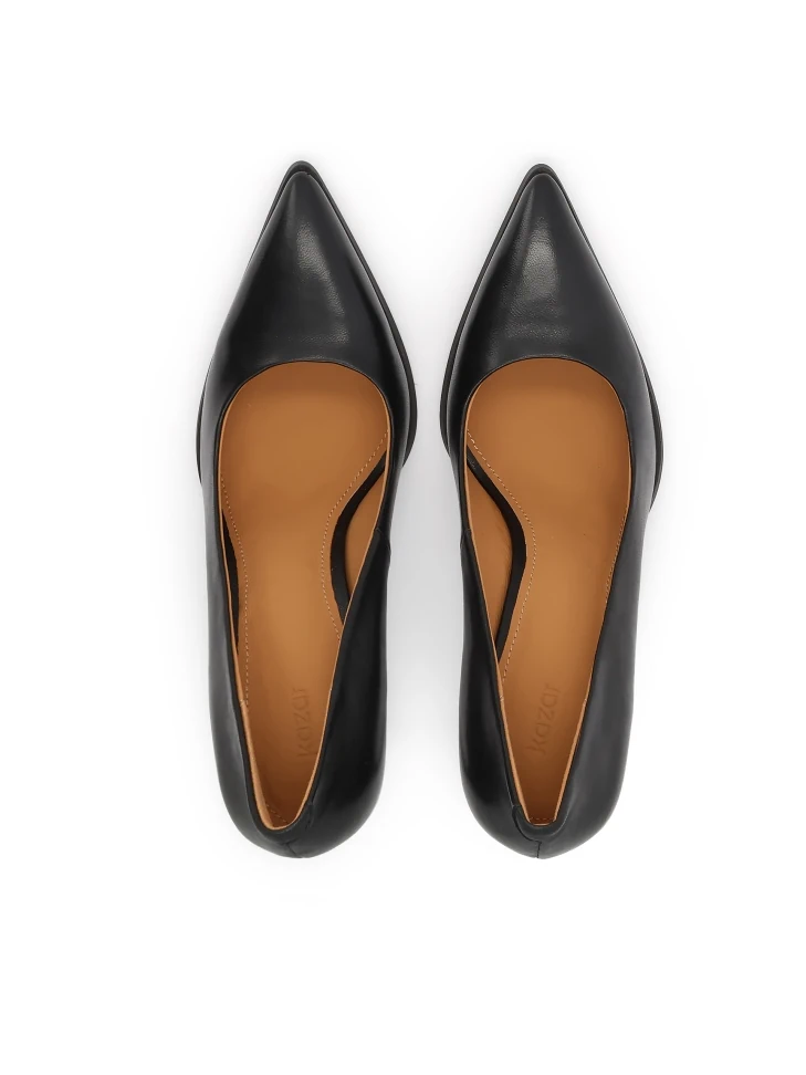 Kazar Classic Black Leather Pumps