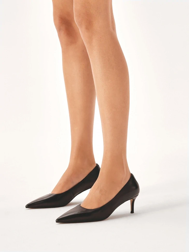 Kazar Classic Black Low-heeled Pumps