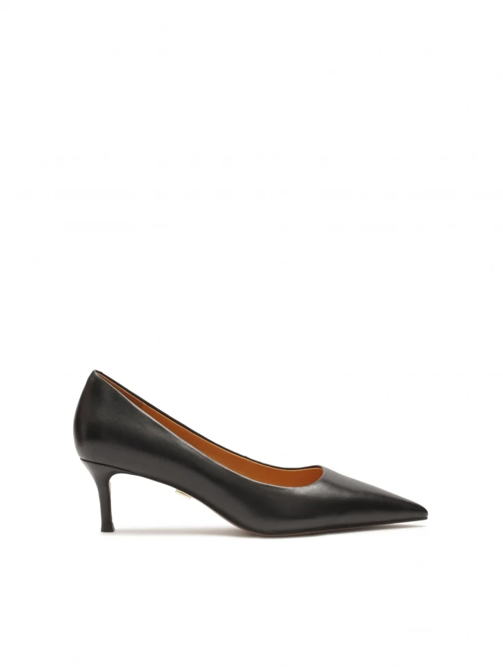 kazar Classic black low-heeled pumps