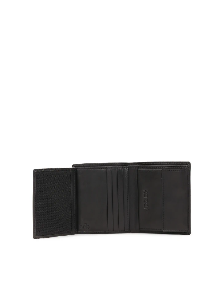 Kazar Classic Black Men's Wallet Without Clasp