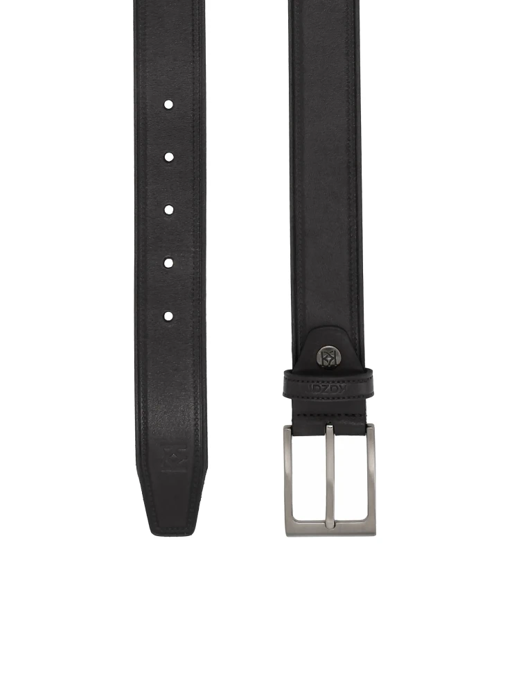 Kazar Classic Black Natural Leather Men's Belt