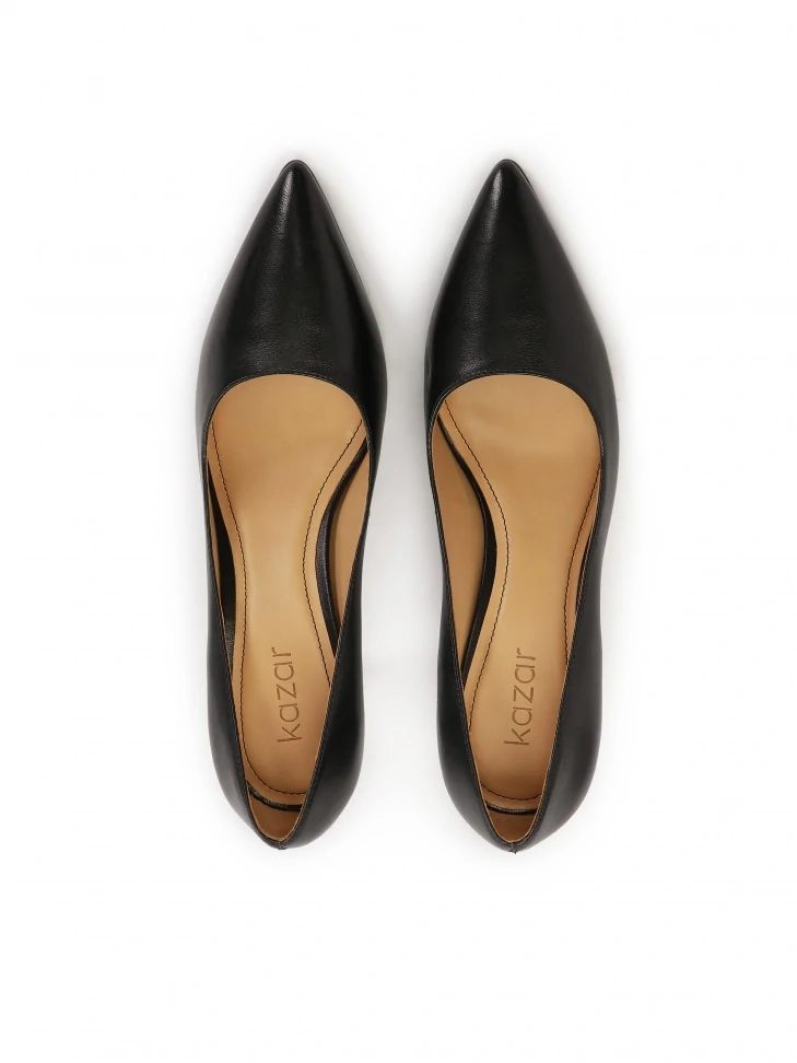Kazar Classic Black Natural Leather Stilettos
