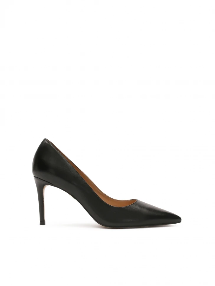 kazar Classic black natural leather stilettos