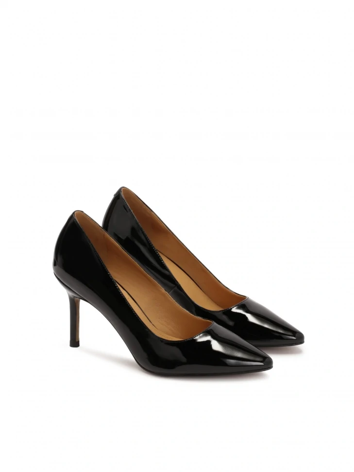 Kazar Classic Black Patent Leather Stilettos