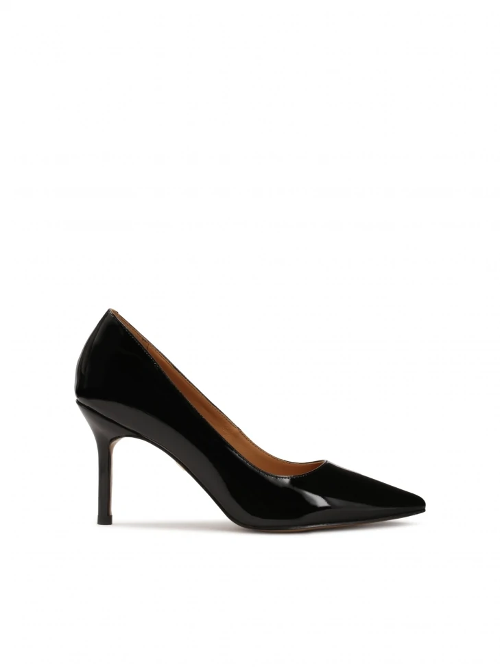 kazar Classic black patent leather stilettos