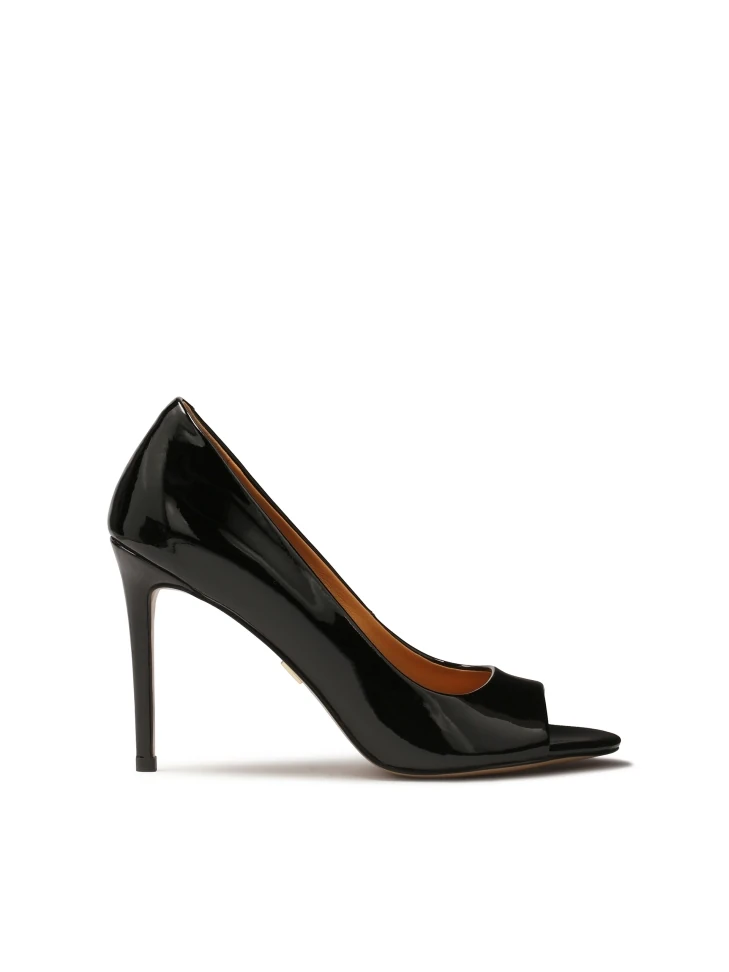kazar Classic black peep toe pumps